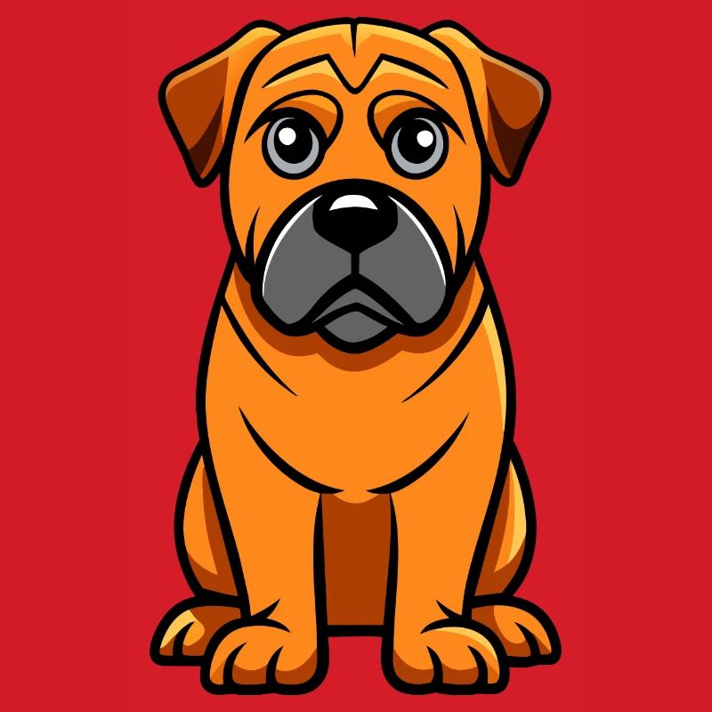 Schützender Bullmastiff Digitale Kunst