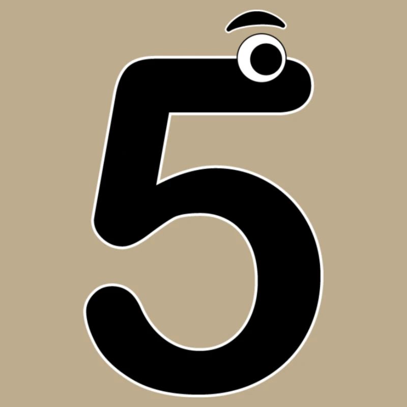 Number Five 5 Kids Birthday Learn Math