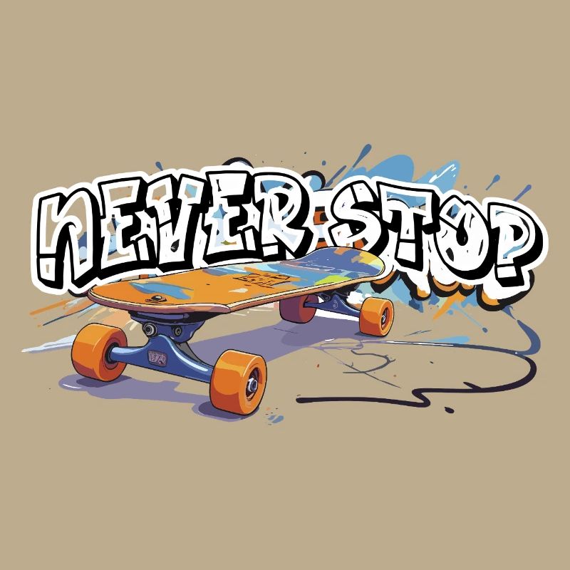 Farbiger Skateboard Graffiti Design