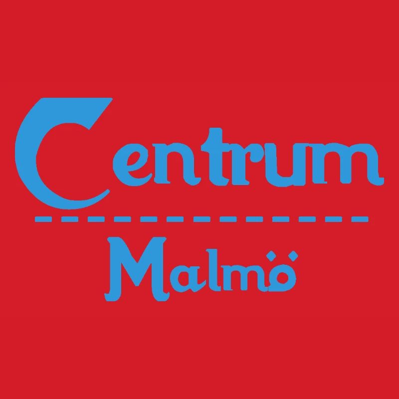 Centrum Malmö – Blue Text Design