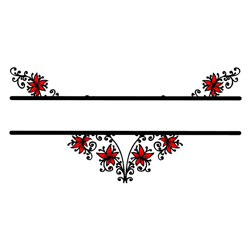 Bannière décorative de fleur
