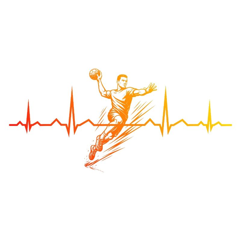 Message clair de handball pour hommes
