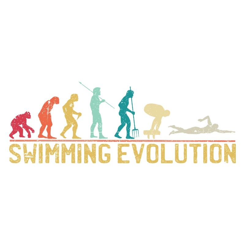Schwimmen Evolution Fortschritt Illustration
