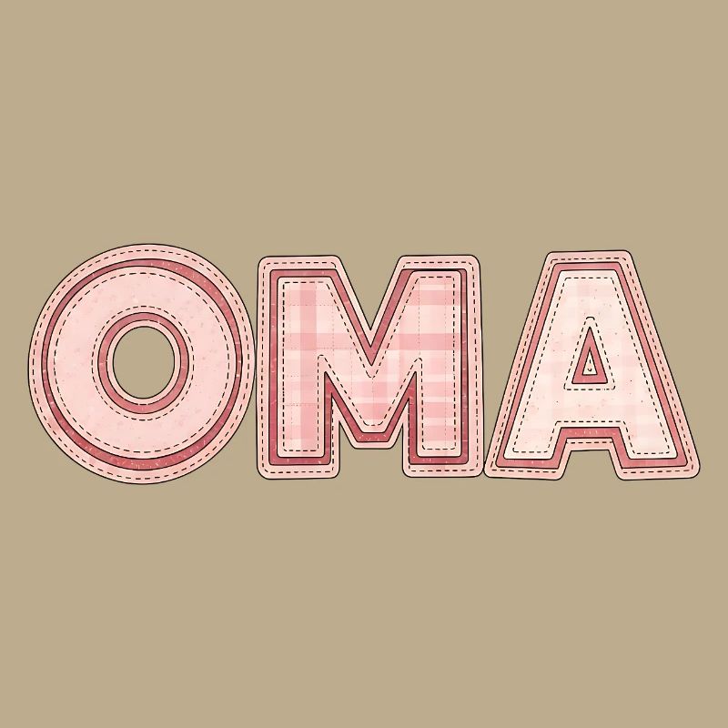 Grandma Retro Lettering Gift Idea Patchwork