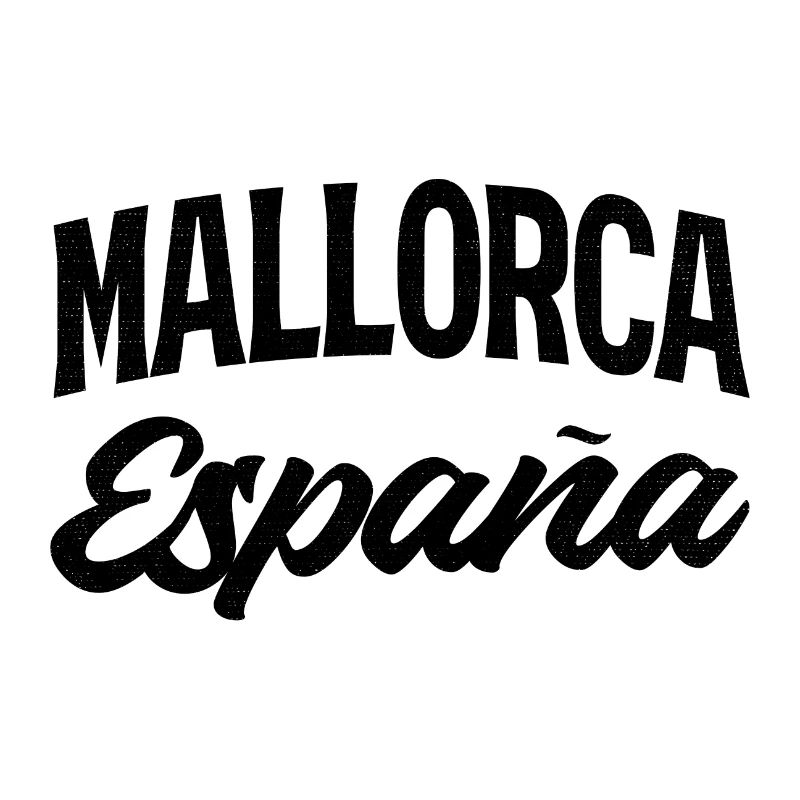 Mallorca Spanien Retro Schriftzug