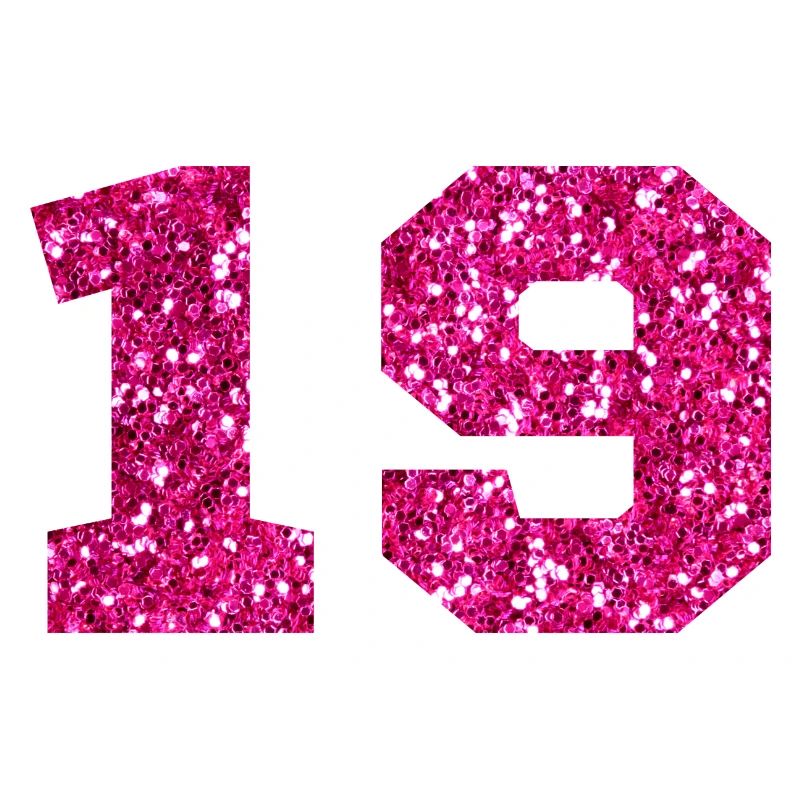 Nummer 19 Pink Glitter - 19. Geburtstag