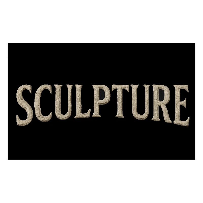 Sculpture Lettrage texturé