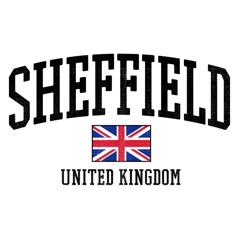 Sheffield UK Distressed Flag