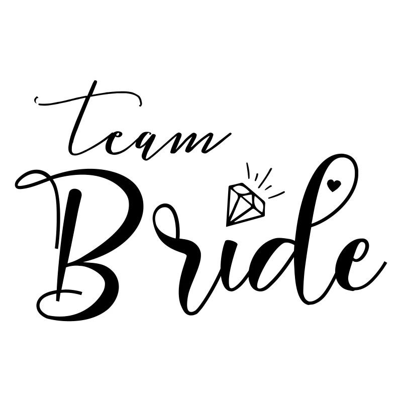 Team Bride Heart Diamond, customizable