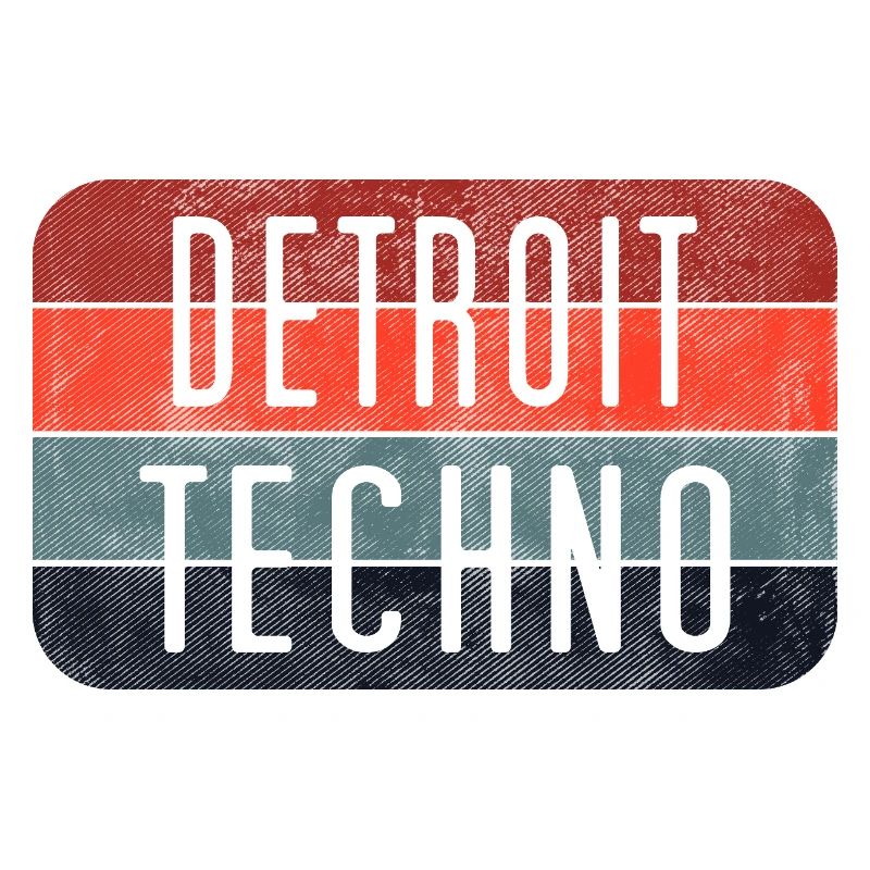 Detroit Techno Neon Emblem