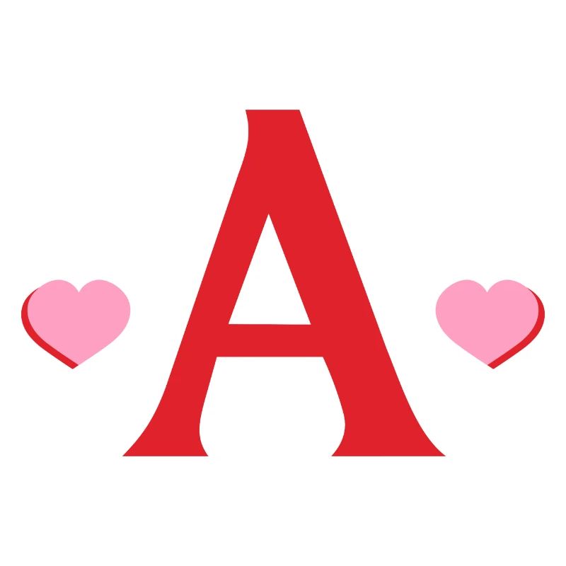 Letter with red hearts