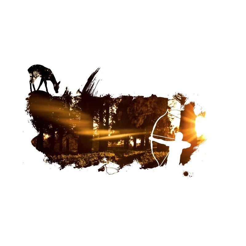 bowhunter splash sunset