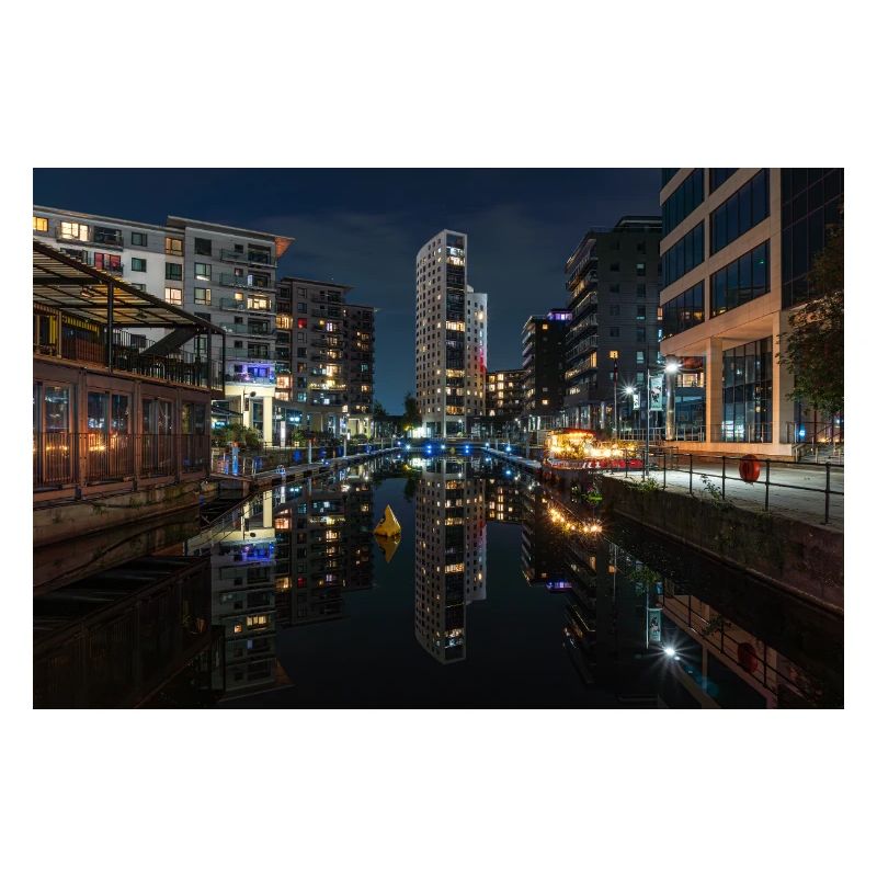 Urban Reflection At Night
