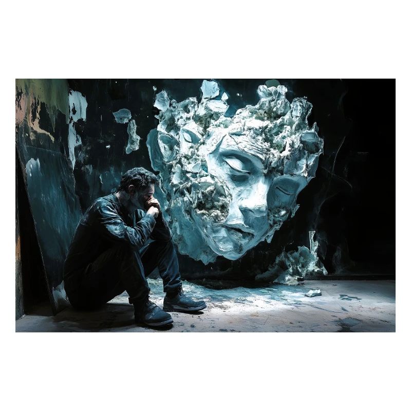 Face de glace dans l’ombre
