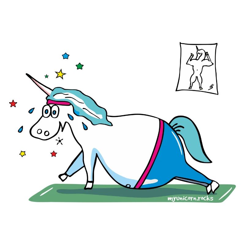 "Fluffy" fat unicorn - mopsiges Einhorn