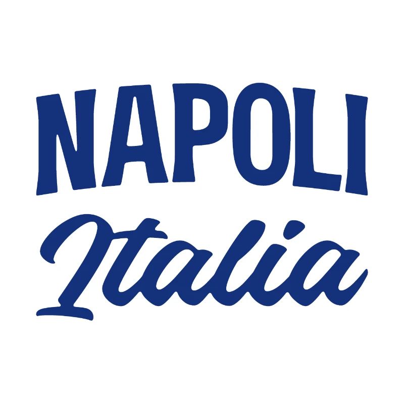 Napoli Italia Script in Blue