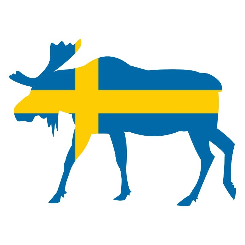 Elk Suède Drapeau Vacances