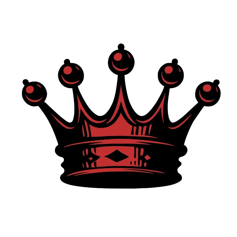 Rote Kronen-Silhouette