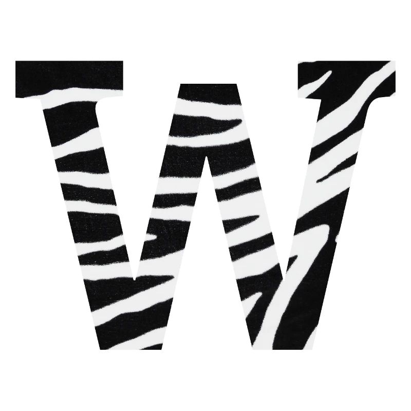 Letter w zebra