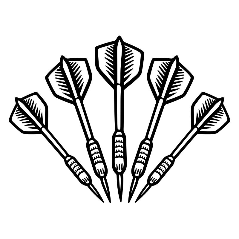 Symbole des fléchettes Dartpfeile