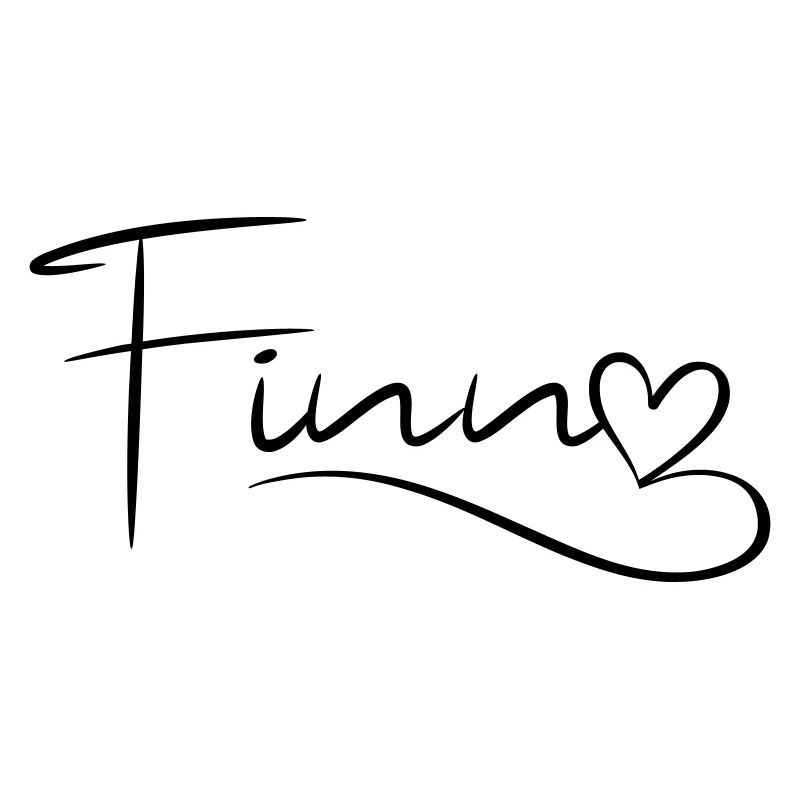 Finn Name First Name Heart Decor