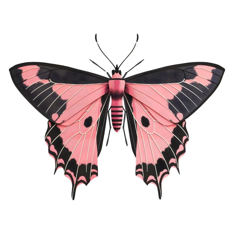Papillon rose