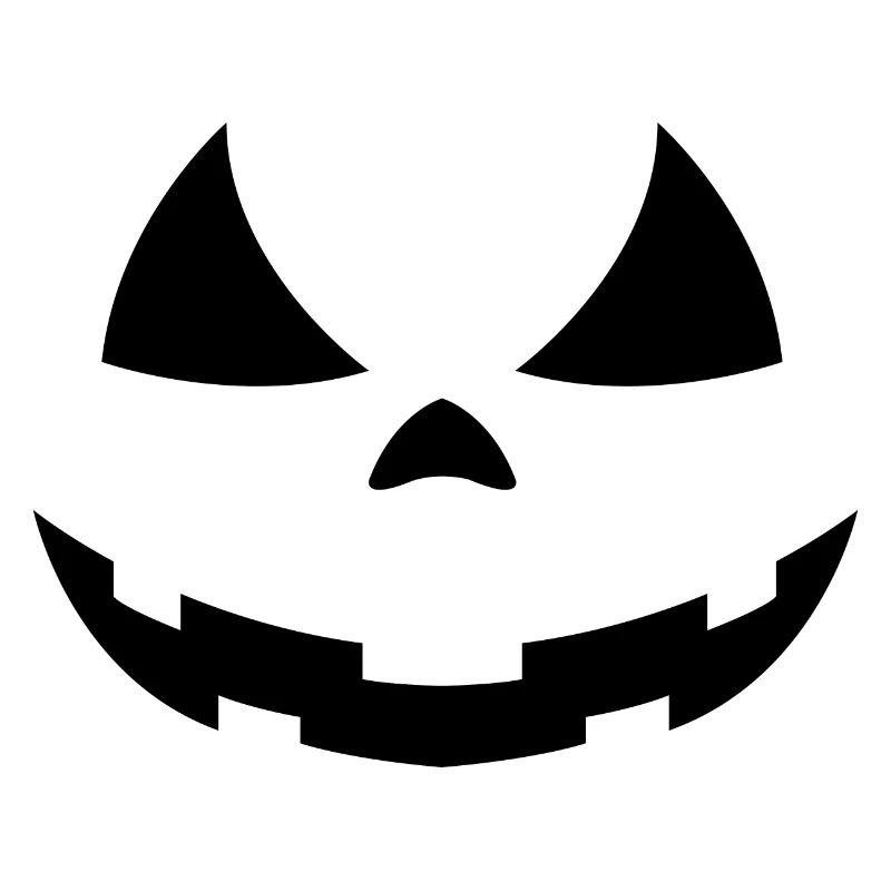 Pumpkin Halloween Face Black