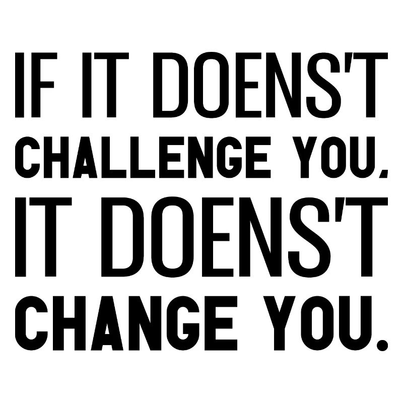 If It Doesn't Challenge You It Doesn't Change You