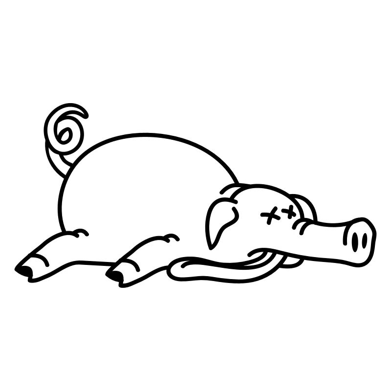 Totes Schwein am Boden