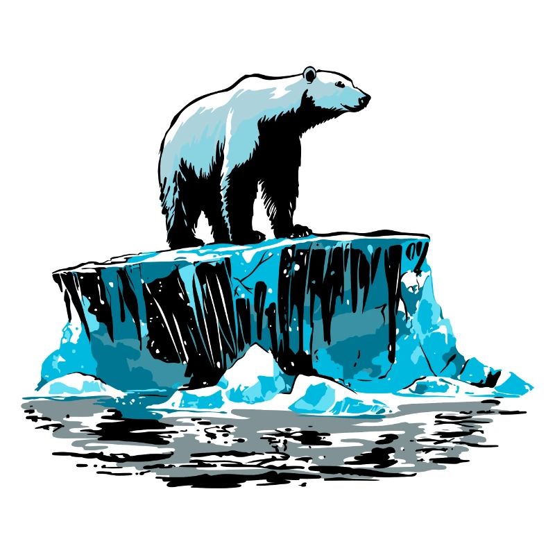 Eisbär auf Eisscholle – Arktisches Design
