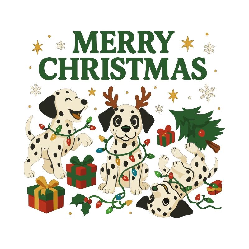 Dalmatiens mignons dans le design de Noël