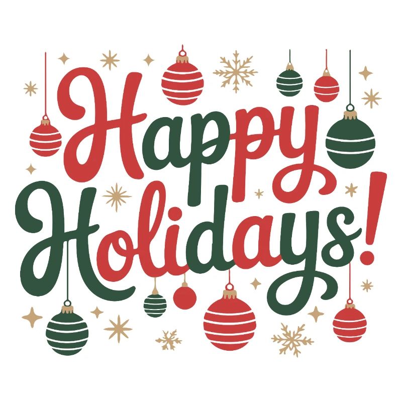 Happy Holidays Ornament-Skript