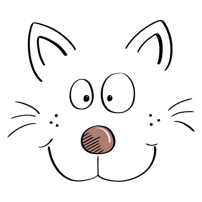 Visage de chats drôles - chat de dessin animé