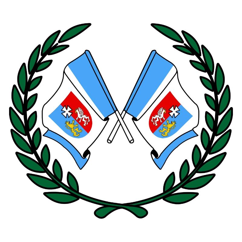 Flags Subcarpathia laurel wreath