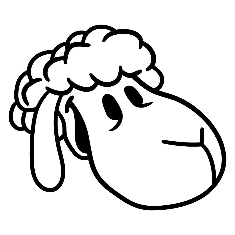 Sheep Face Head Cute Cute Lamb Cool Comic