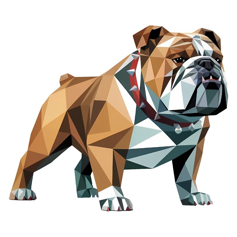 Bulldog - Cooles Low Poly Logo