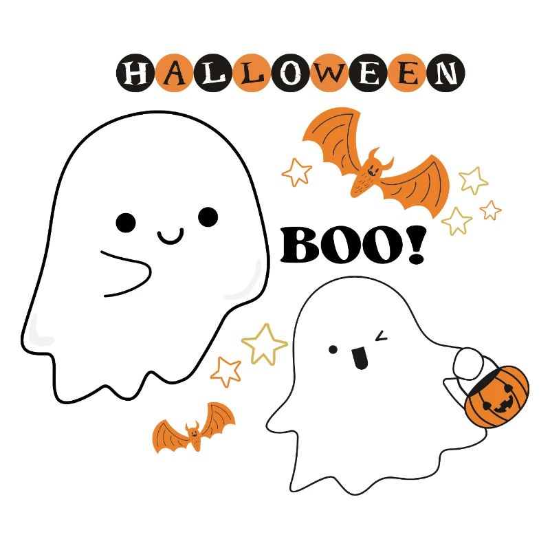Little Ghosts Halloween Scene