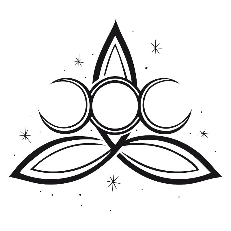 Trinity Triquetra Symbol Mond Triple Moon