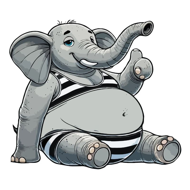 Eléphant en bikini