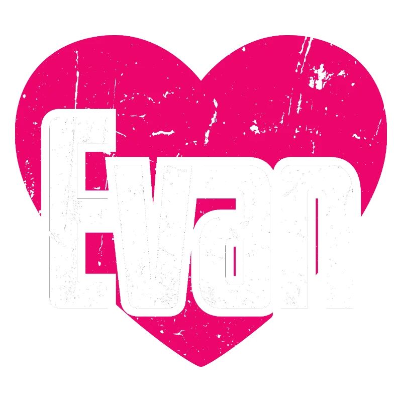 J’aime Evan Coeur rose J’aime Evan