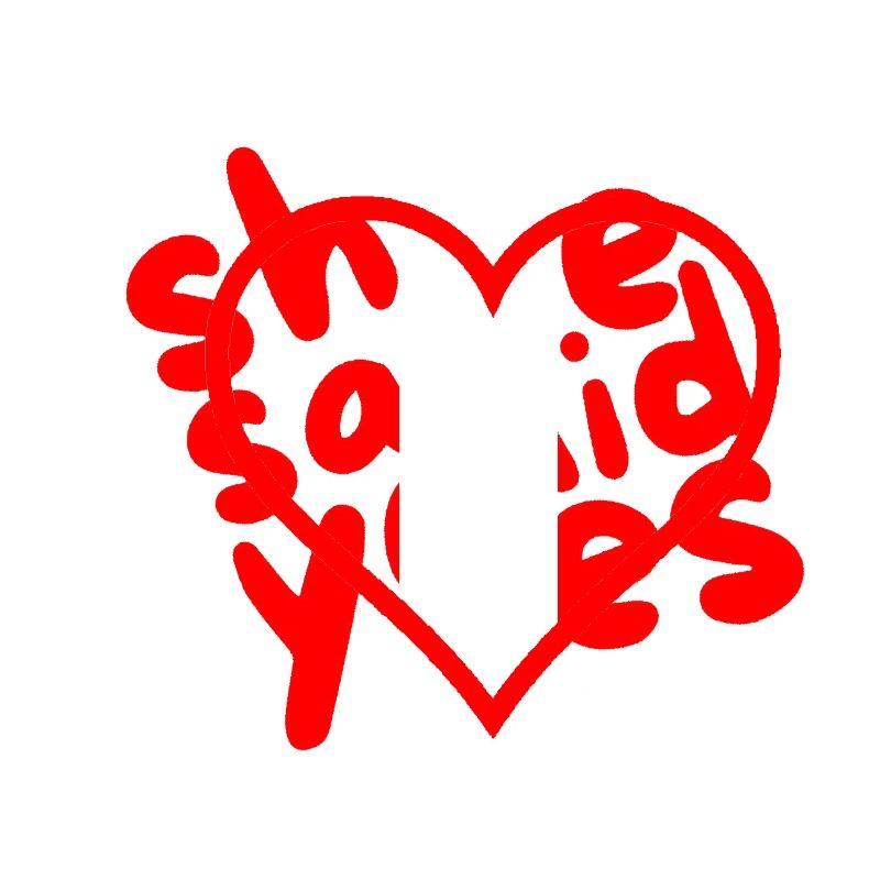Heart with love and text accent