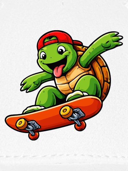 Skateboard-Schildkröten-Maskottchen-Cartoon