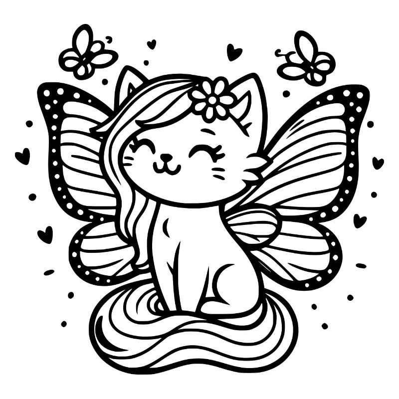 Winged Cat (black)
