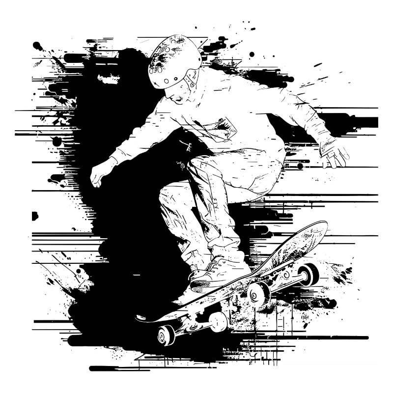 Skateboarder Drawing