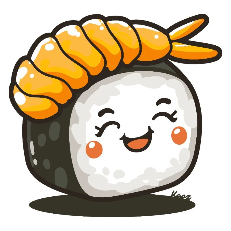 Sushi roll with shrimp