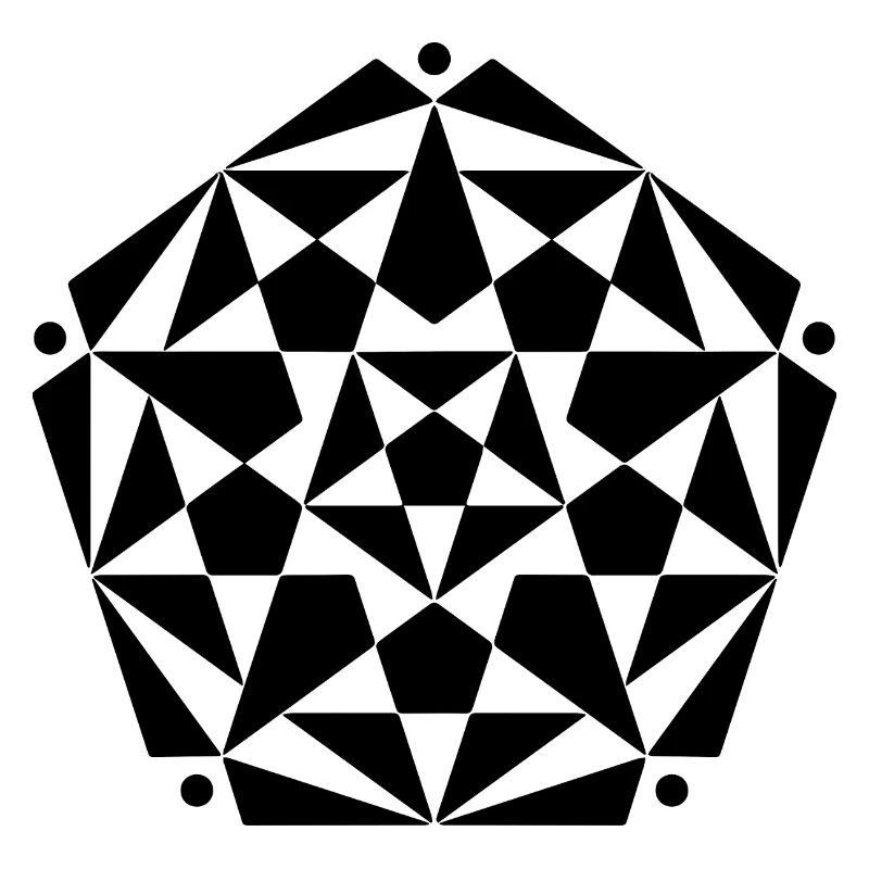 Fractal Pentagram Star Design