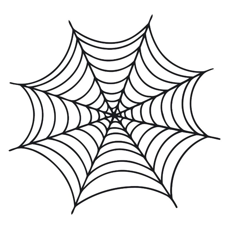 Schwarzes minimalistisches Spinnennetz