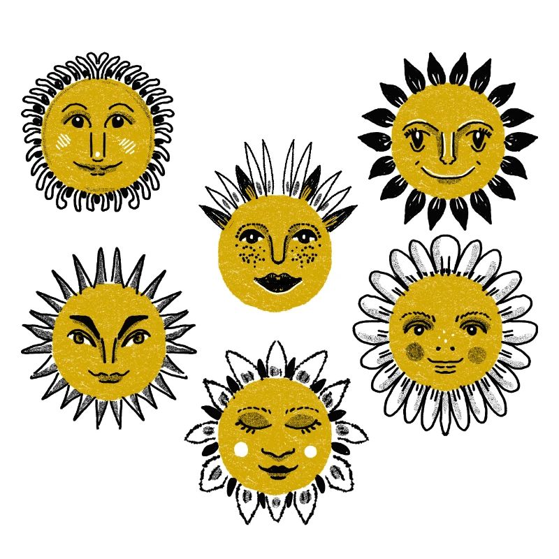 Sun Faces Kaleidoscope