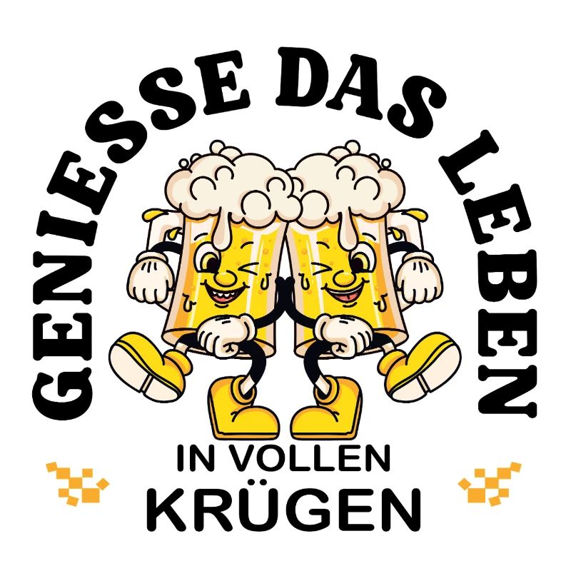 Genieße das Leben – Lustiger Bier Spruch Retro