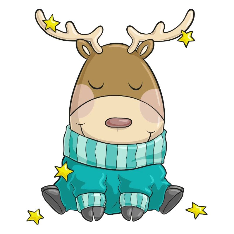 Putziges Weihnachts Rentier Comic